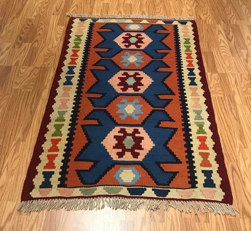 3.1x 5.5 Kilim 100% Wool Hand Knotted Area Rug
