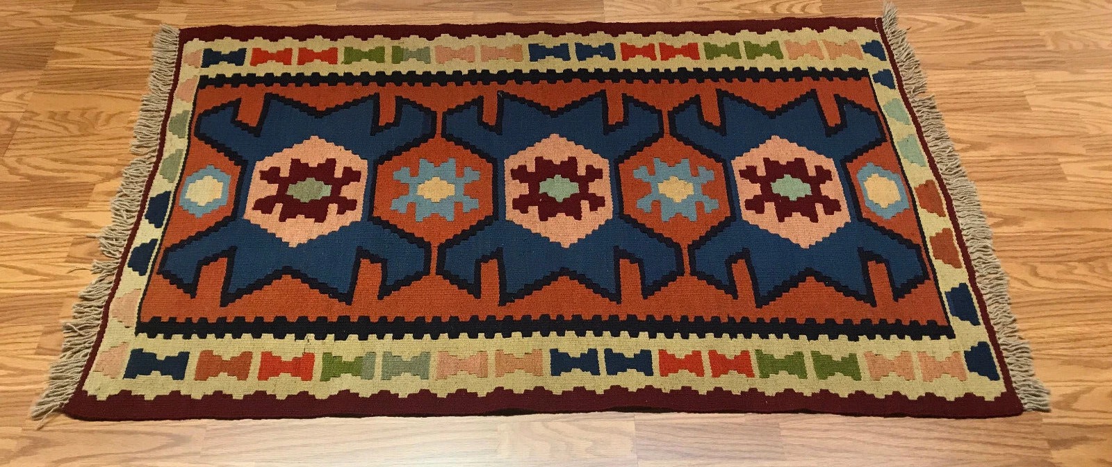 3.1x 5.5 Kilim 100% Wool Hand Knotted Area Rug