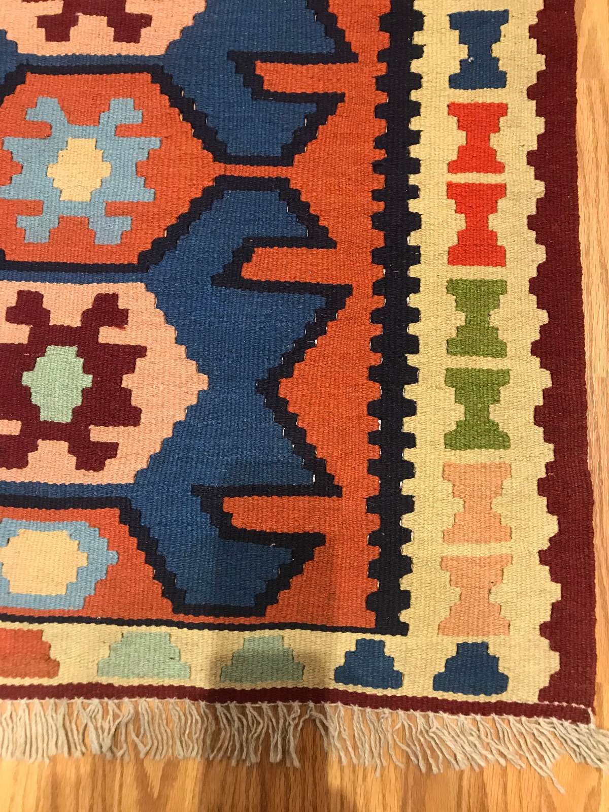 3.3x 5.2 Kilim 100% Wool Hand Knotted Area Rug