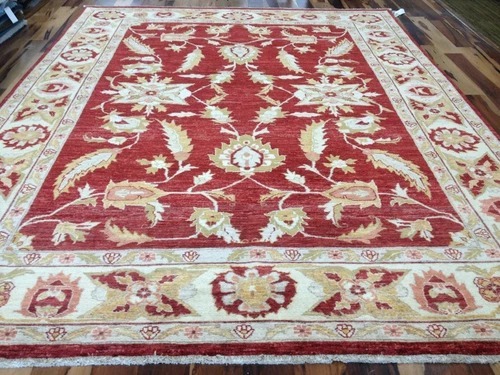 8 x 10 Pakistan Peshavar Veg Dye Hand Knotted Oriental Rug