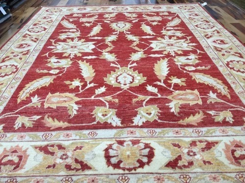 8 x 10 Pakistan Peshavar Veg Dye Hand Knotted Oriental Rug