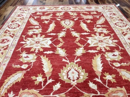 8 x 10 Pakistan Peshavar Veg Dye Hand Knotted Oriental Rug
