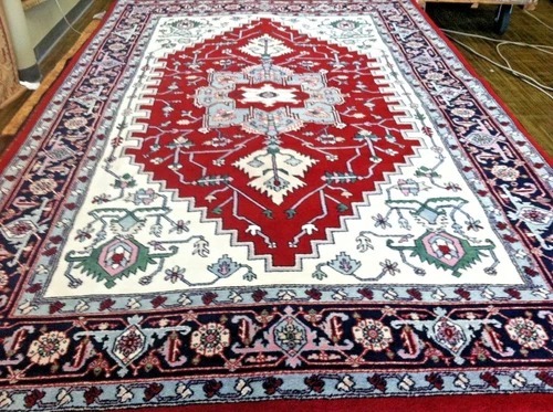 6 x 9 Indo Heriz Hand Knotted Oriental Rug Wool