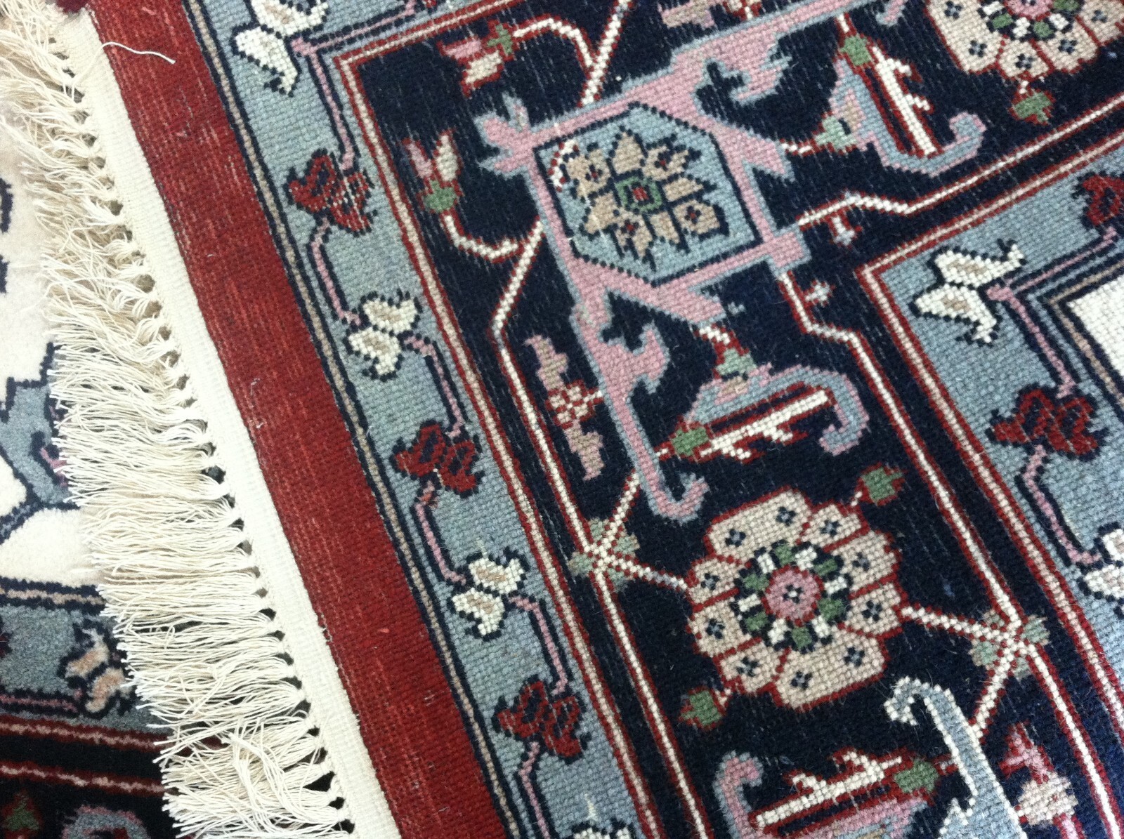 6 x 9 Indo Heriz Hand Knotted Oriental Rug Wool