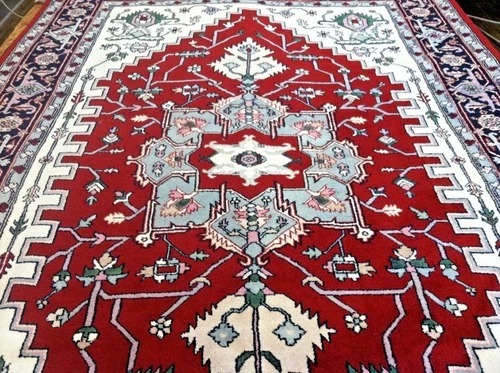 6 x 9 Indo Heriz Hand Knotted Oriental Rug Wool