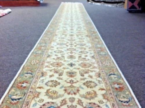 2.6 x 18 Pak Peshavar Runner  Vegetable dye  Wool Hand Knotted Rug KH Montaage Inc.