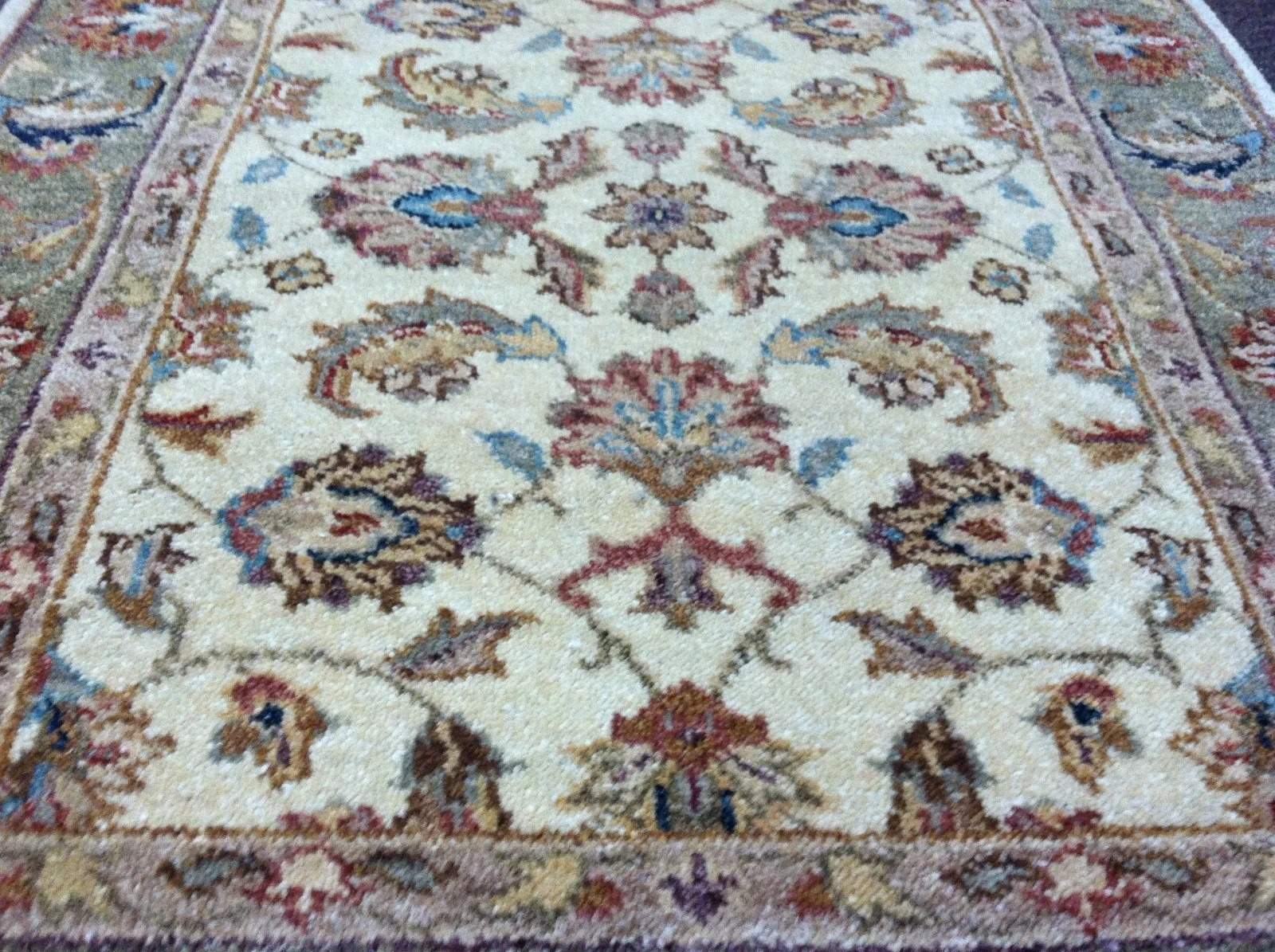 2.6 x 18 Pak Peshavar Runner Vegetable dye Wool Hand Knotted Rug