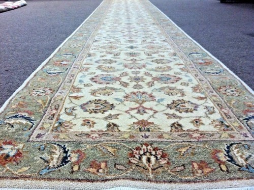 2.6 x 18 Pak Peshavar Runner Vegetable dye Wool Hand Knotted Rug