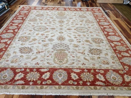 8 x 10 Indo Peshavar Hand spawned Wool Hand Knotted Oriental Rug