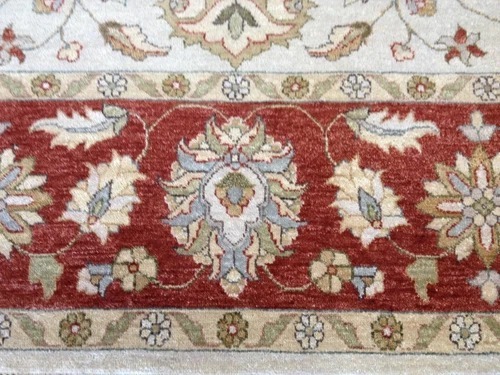 8 x 10 Indo Peshavar Hand spawned Wool Hand Knotted Oriental Rug