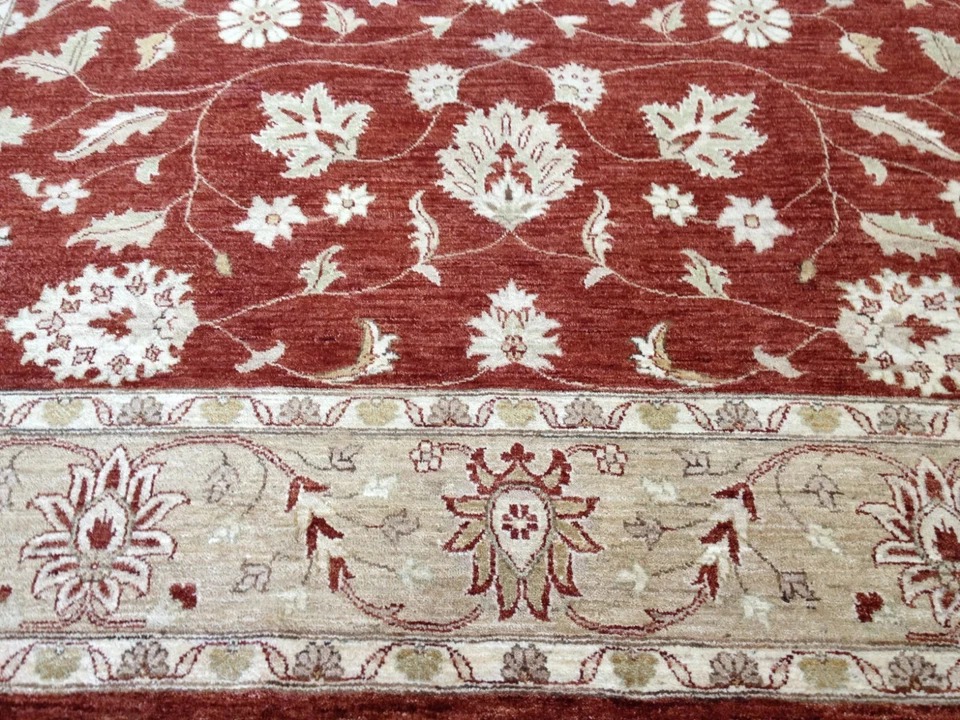 8 x 10 Fine Quality Indo Peshavar Hand Knotted Oriental Rug Wool