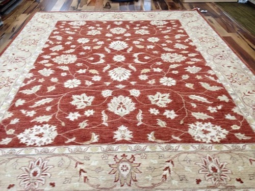 8 x 10 Fine Quality Indo Peshavar Hand Knotted Oriental Rug Wool