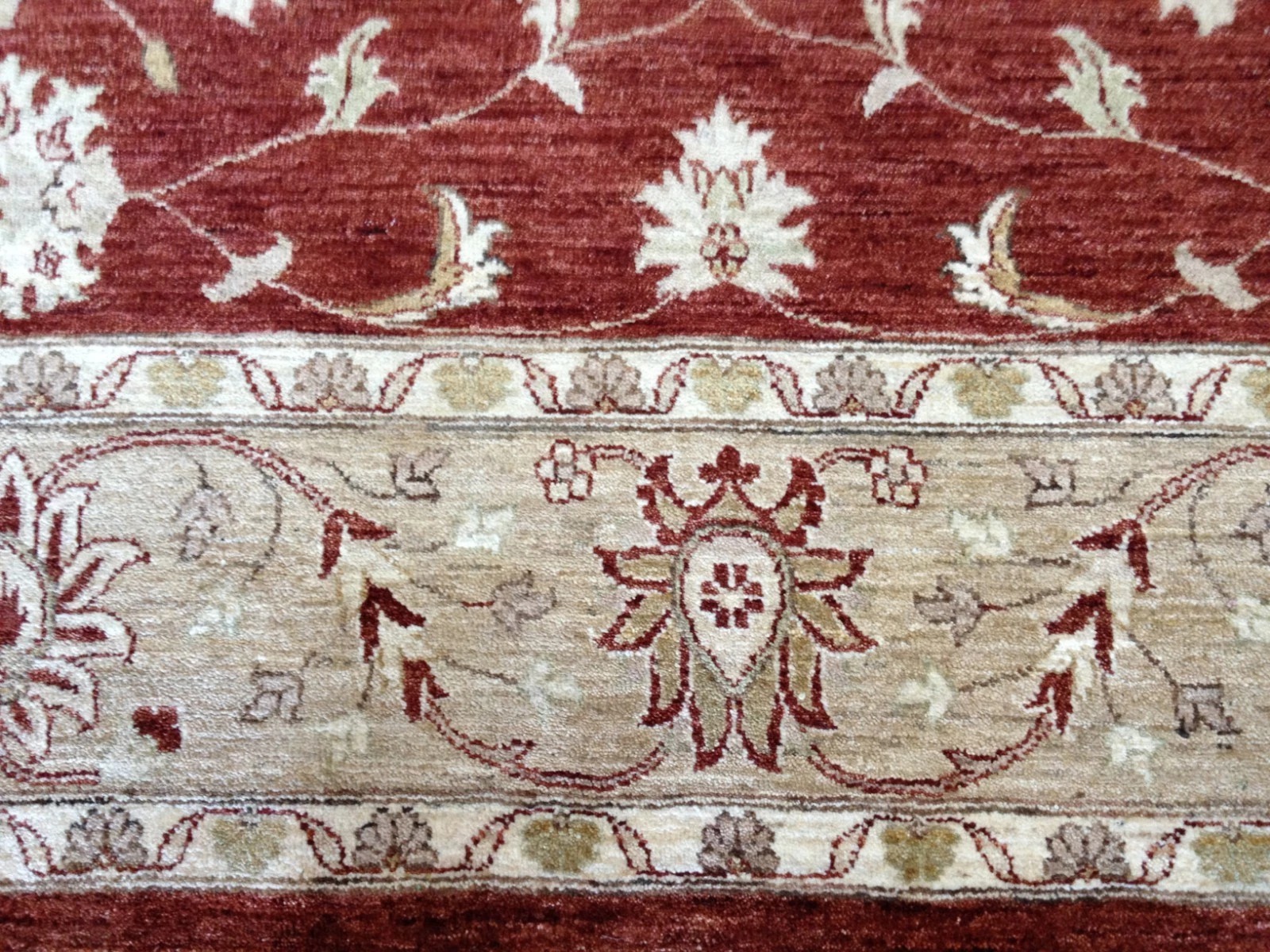 8 x 10 Fine Quality Indo Peshavar Hand Knotted Oriental Rug Wool