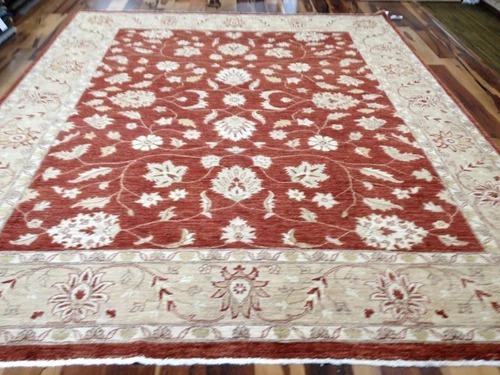 8 x 10 Fine Quality Indo Peshavar Hand Knotted Oriental Rug Wool