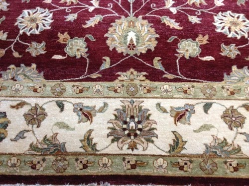 8 x 10 Fine Quality Indo Peshavar Hand Knotted Oriental Rug Wool