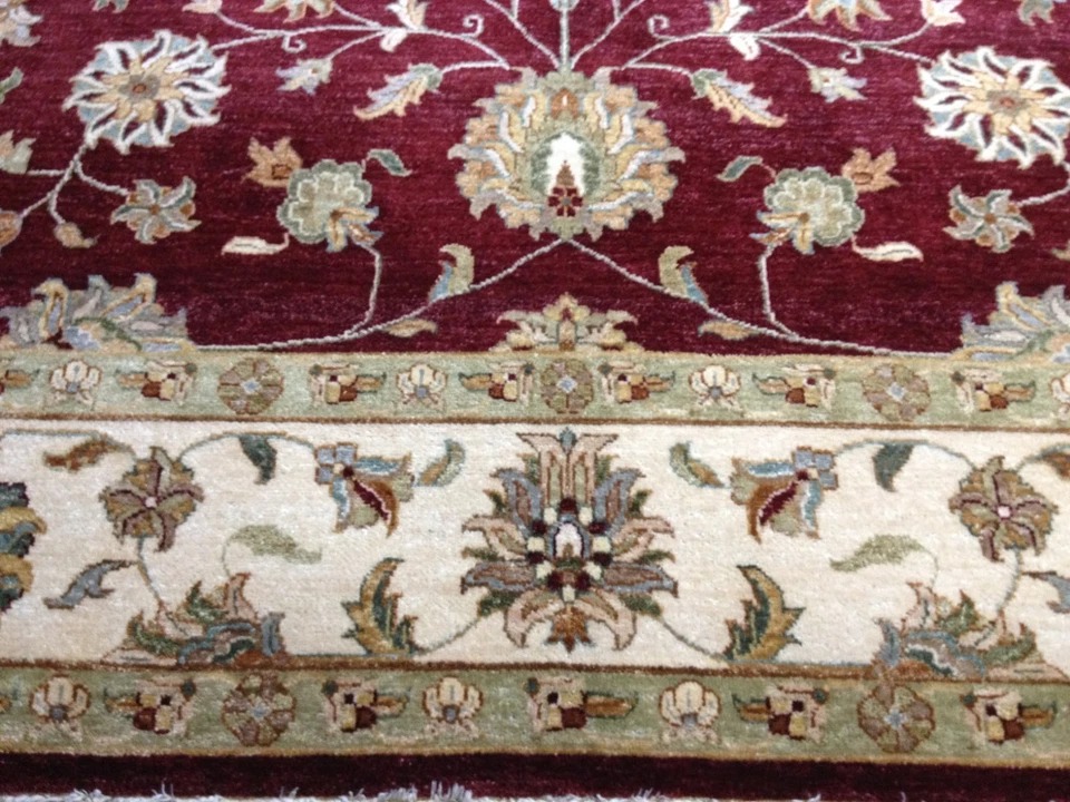 8 x 10 Fine Quality Indo Peshavar Hand Knotted Oriental Rug Wool