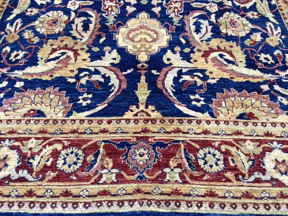 8 x 10 Pak Peshavar Chobi Hand Knotted Oriental Rug Wool