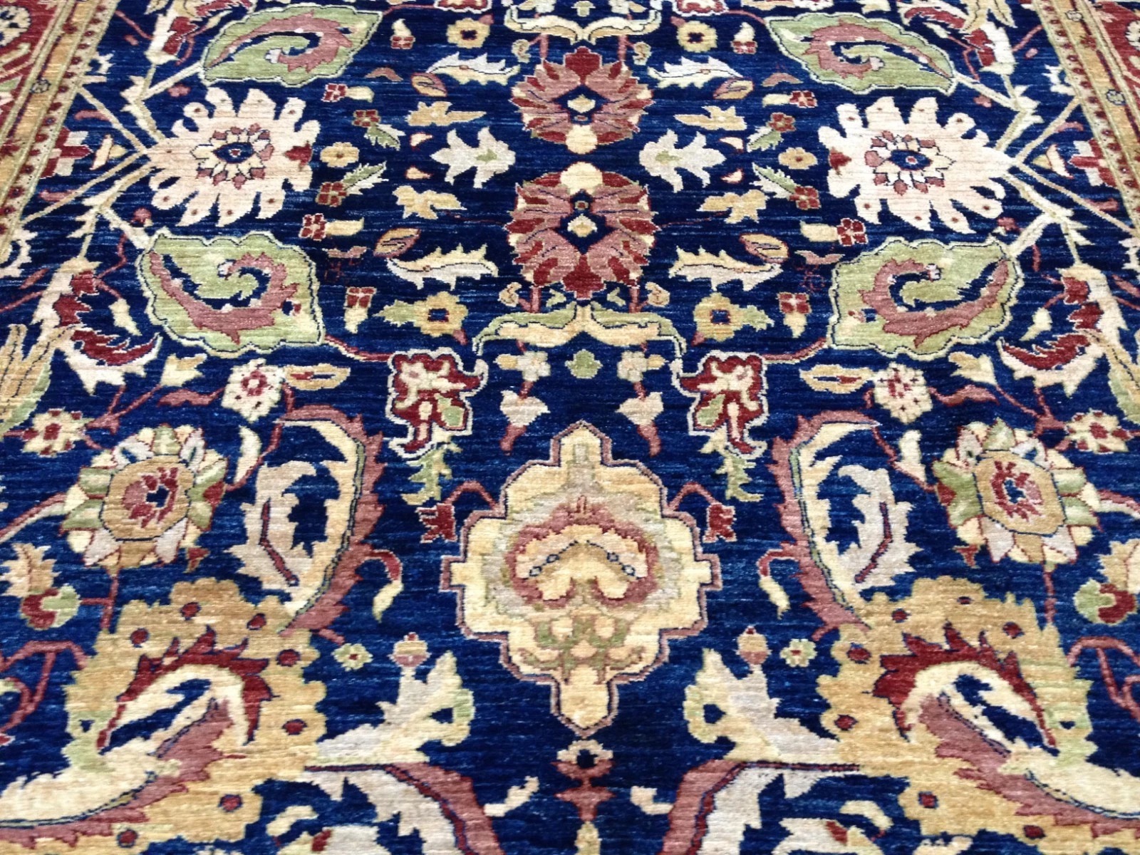 8 x 10 Pak Peshavar Chobi Hand Knotted Oriental Rug Wool