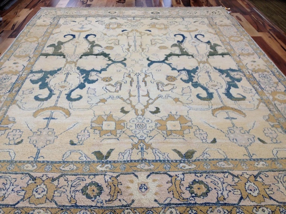 8 x 10 Indo Ushak Hand Knotted Wool Oriental Rug EB333002555446 Montaage