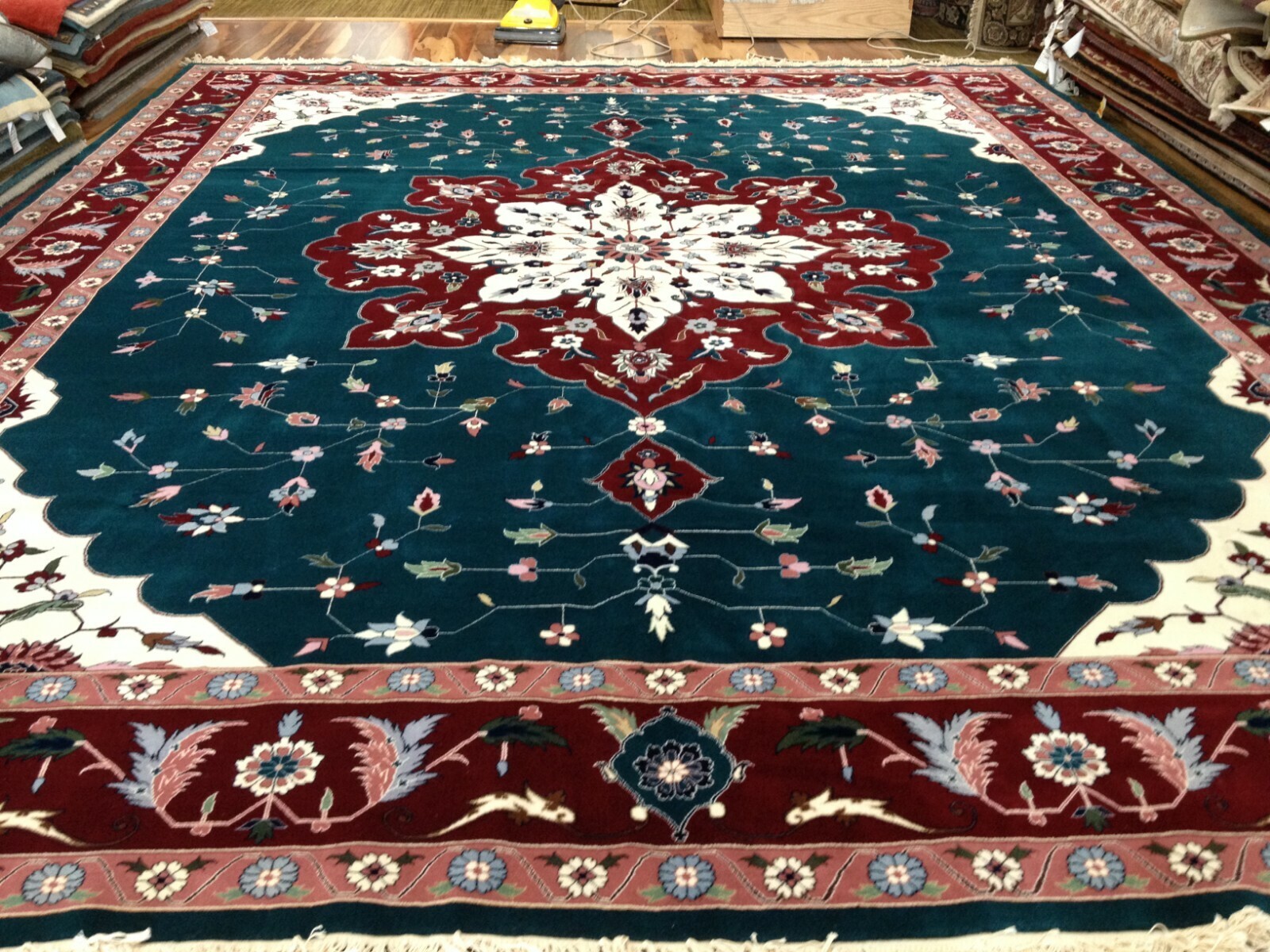 12 x 15 Green Very Fine Sino Hand Knotted Wool Oriental Rug EB233171770993 Montaage