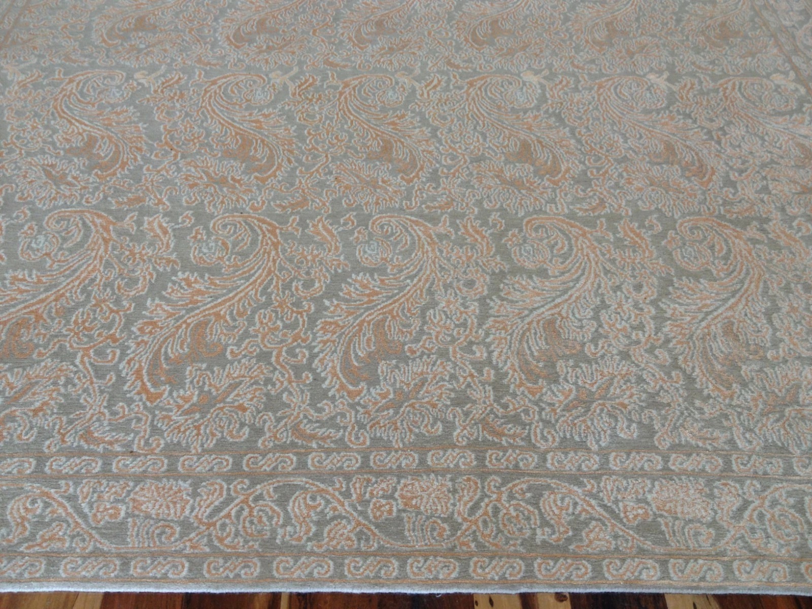 8 x 10 Indo Modern Wool Hand Knotted Rug