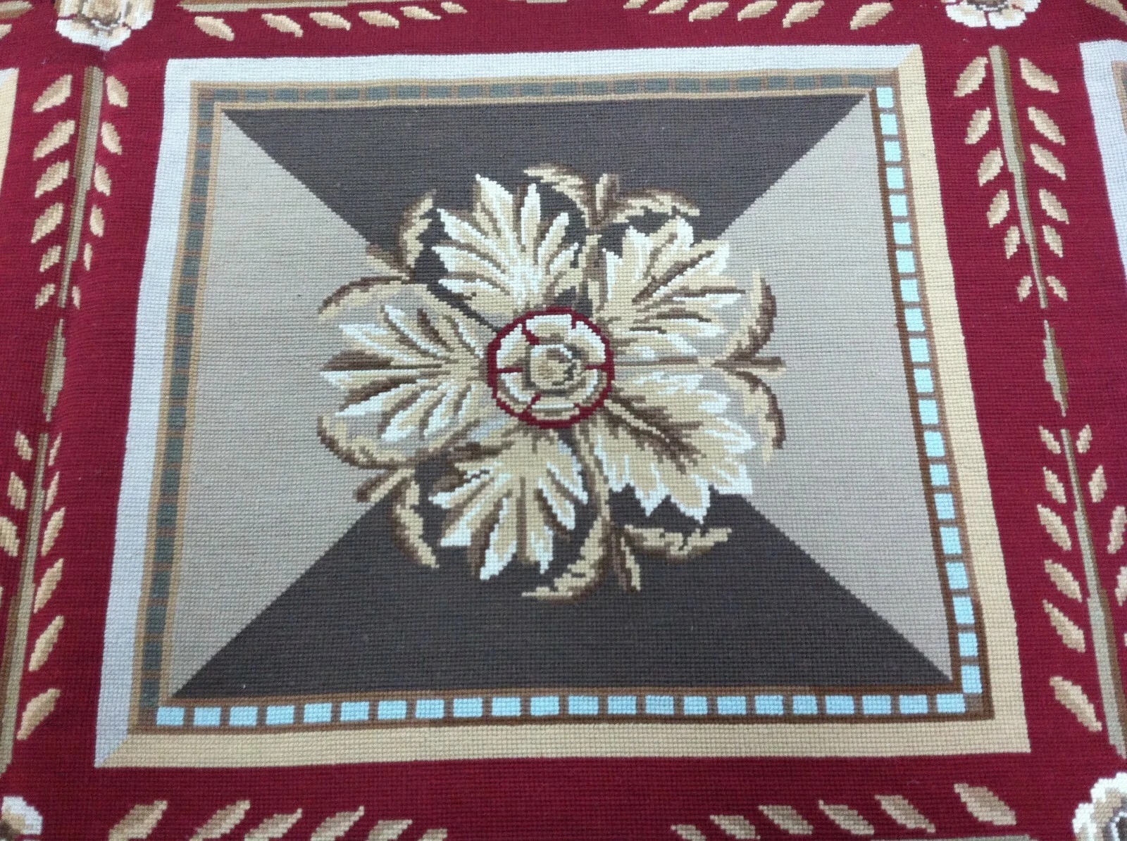 9' X 12' Hand Made English Aubusson Savonnerie Design Needle point wool Area rug