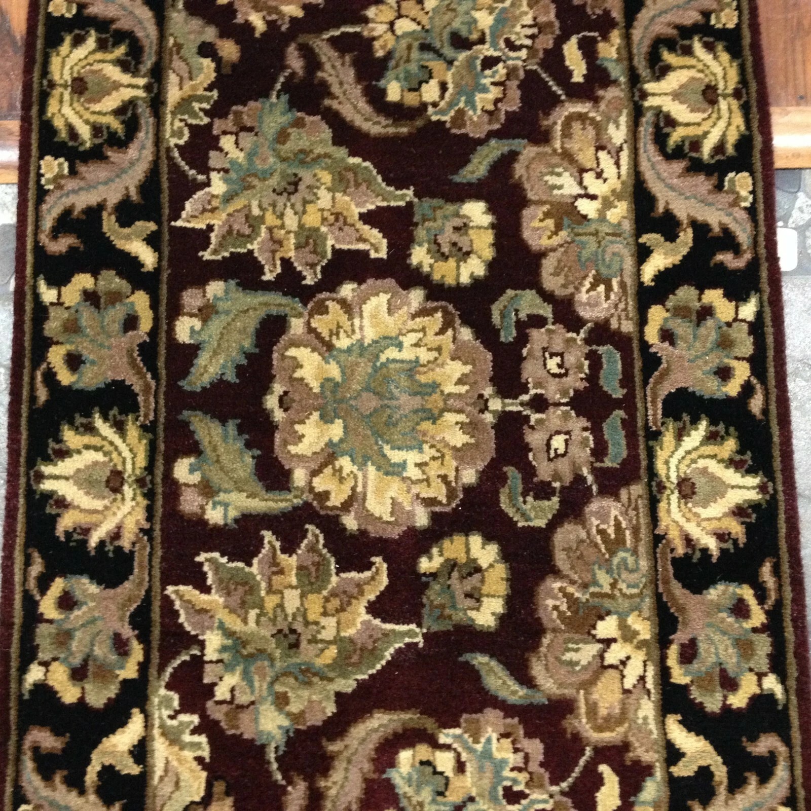 2x19 Vintage Hand Knotted Wool Runner Oriental Rug Indo Agra Hallway Area Rug