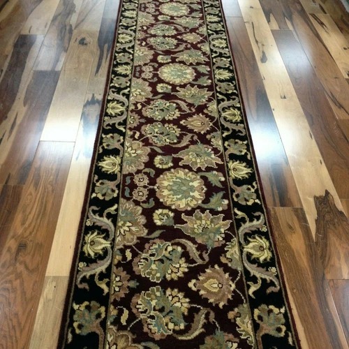 2x19 Vintage Hand Knotted Wool Runner Oriental Rug Indo Agra Hallway Area Rug