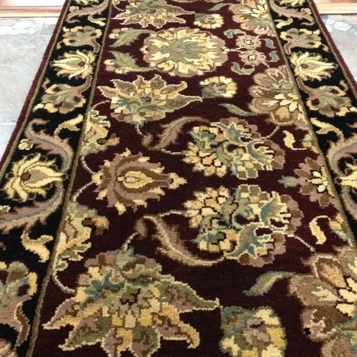 2x19 Vintage Hand Knotted Wool Runner Oriental Rug Indo Agra Hallway Area Rug