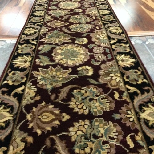 2x19 Vintage Hand Knotted Wool Runner Oriental Rug Indo Agra Hallway Area Rug