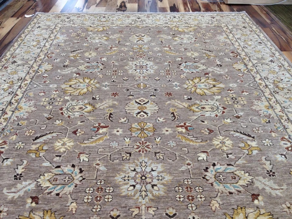 8x10 Lavender Pakistan Peshawar Hand Knotted Wool Oriental Area Rug