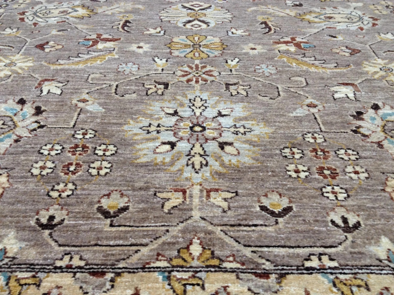 8x10 Lavender Pakistan Peshawar Hand Knotted Wool Oriental Area Rug