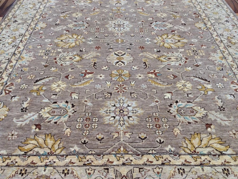 8x10 Lavender Pakistan Peshawar Hand Knotted Wool Oriental Area Rug