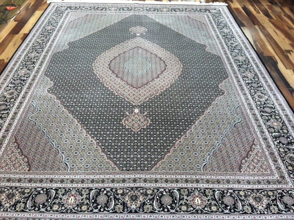 9x12 Wool & Silk Mahi Fish Design Handmade Oriental Area Rug
