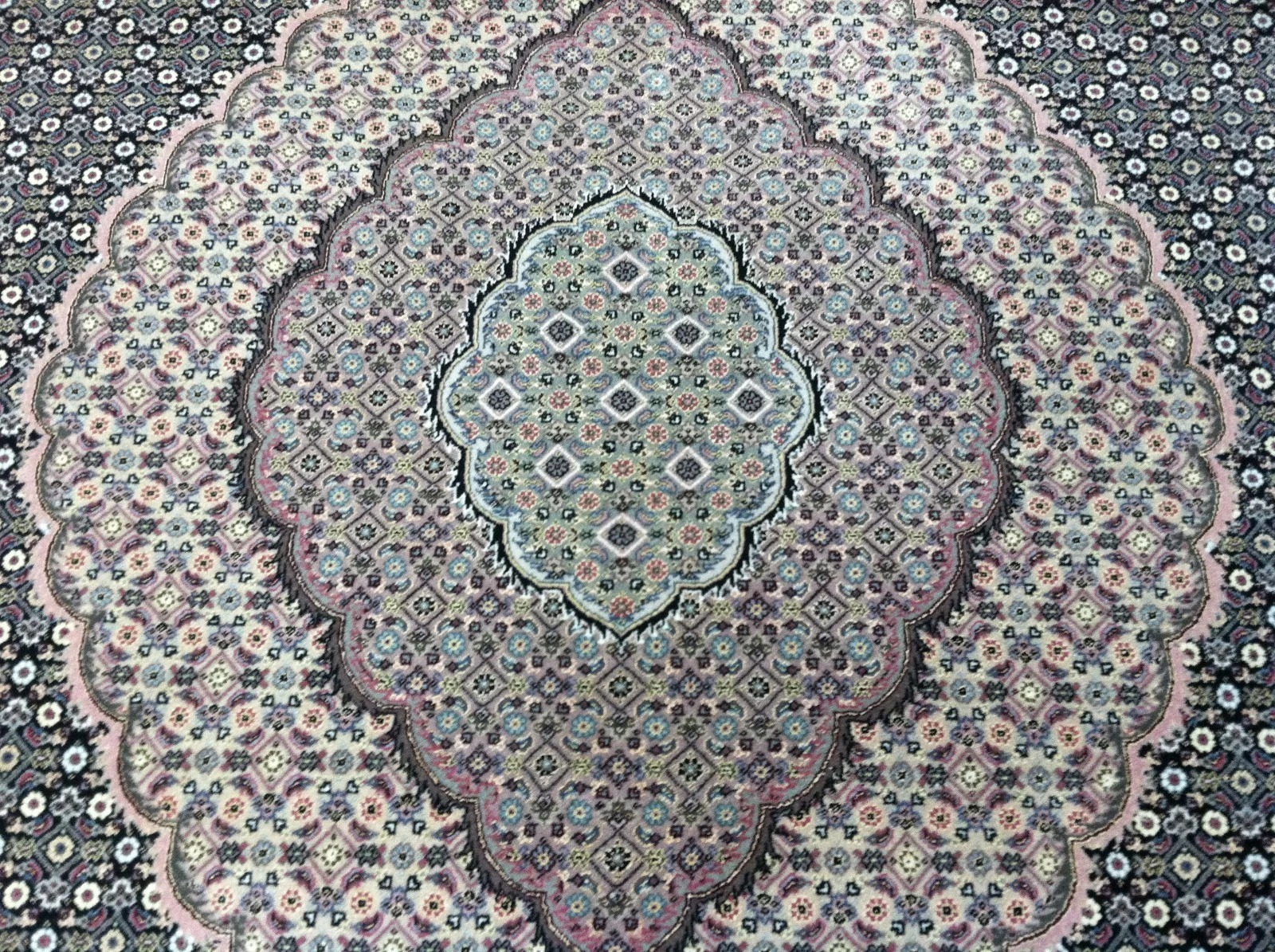 9x12 Wool & Silk Mahi Fish Design Handmade Oriental Area Rug