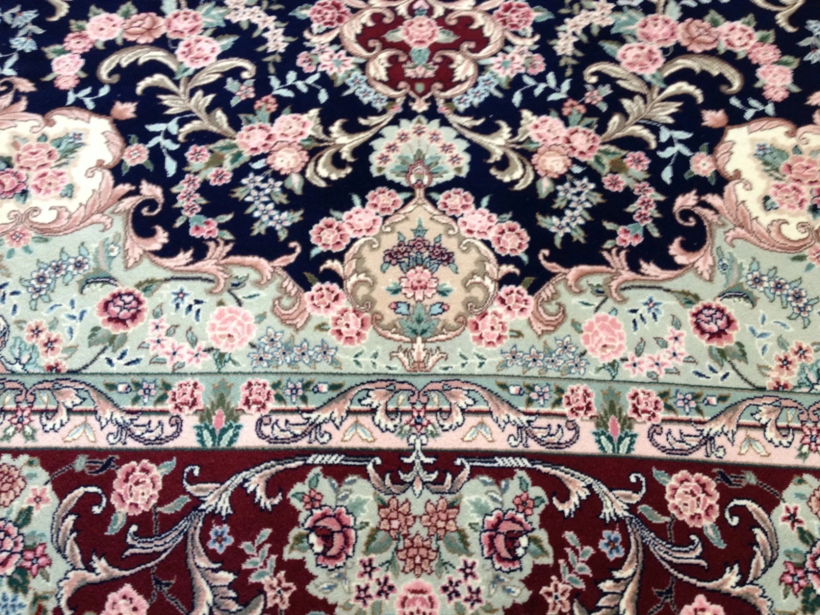 8x10 Fine Sino Wool & Silk Hand Knotted Oriental Area Rug