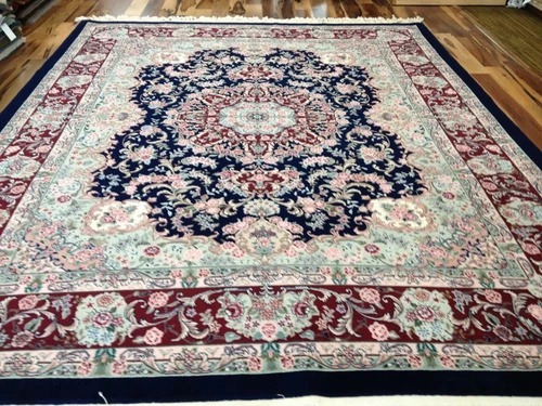 8x10 Fine Sino Wool & Silk Hand Knotted Oriental Area Rug