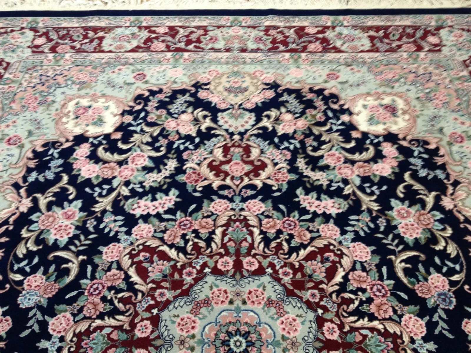 8x10 Fine Sino Wool & Silk Hand Knotted Oriental Area Rug