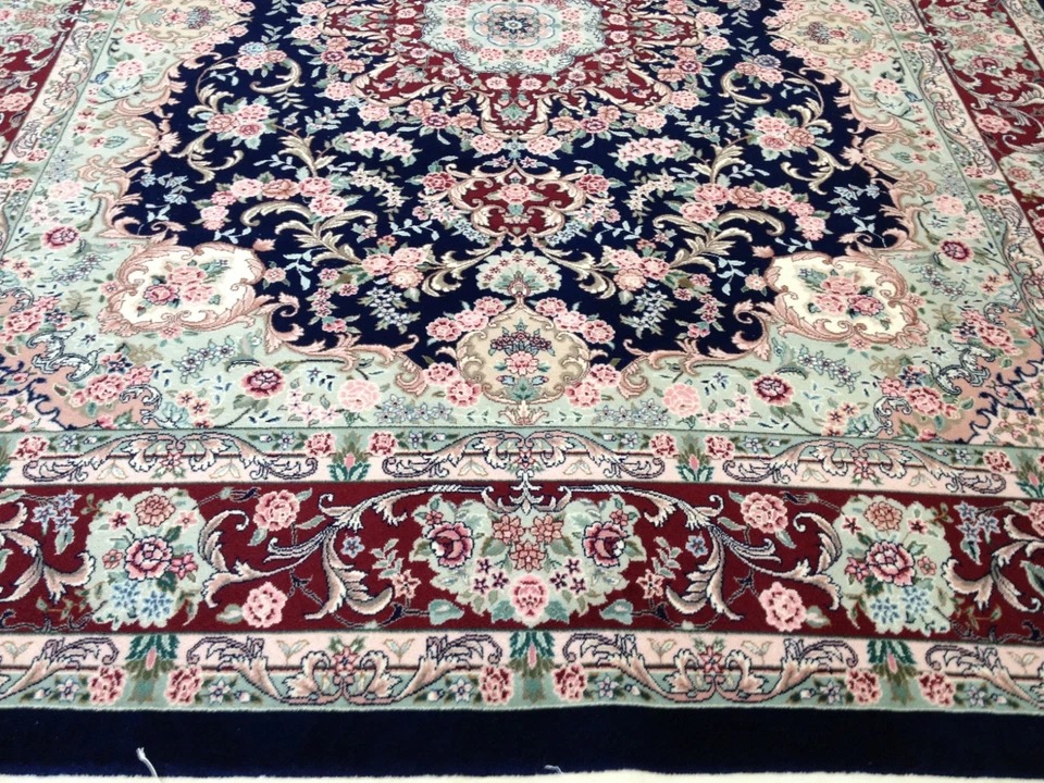 8x10 Fine Sino Wool & Silk Hand Knotted Oriental Area Rug