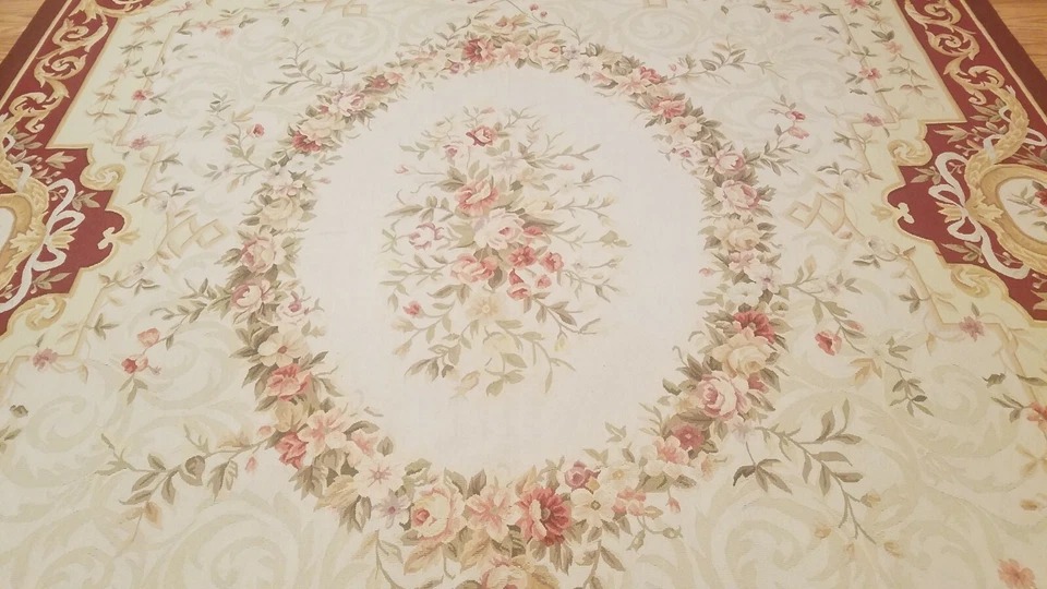 9 x 12 Hand woven French Aubusson Tapestry 100% wool Area rug