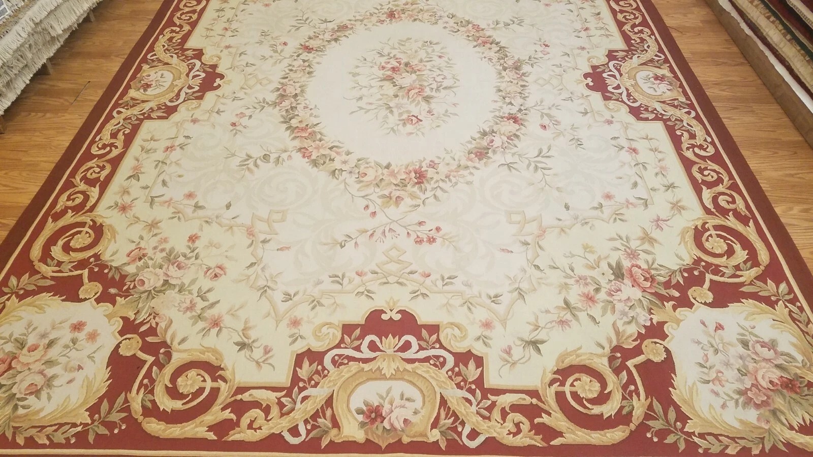 9 x 12 Hand woven French Aubusson Tapestry 100% wool Area rug