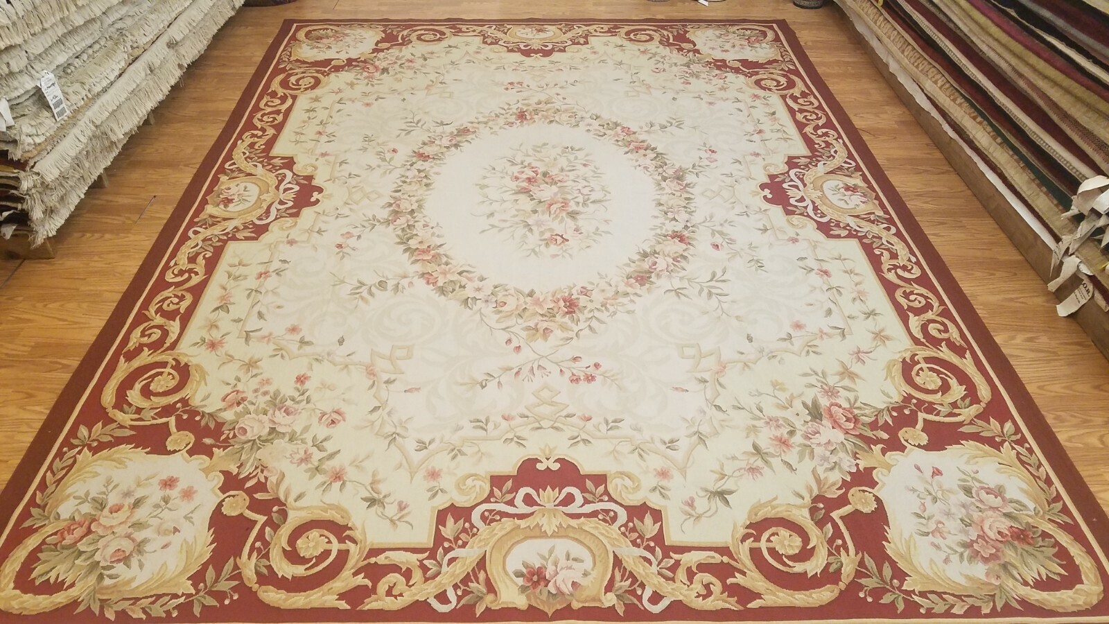 9 x 12 Hand woven French Aubusson Tapestry 100% wool Area rug EB234996208198 Montaage