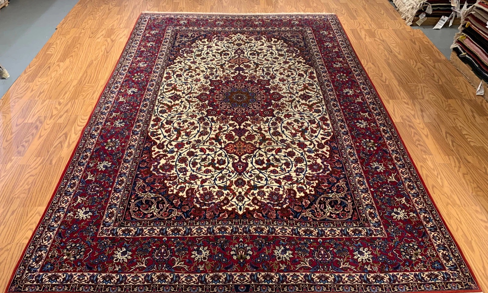 6.7 x 9.11 Hand Knotted 100% Wool & Silk Area Rug