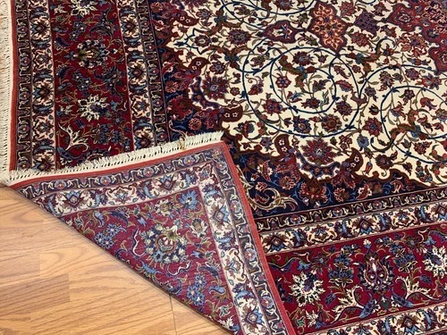6.7 x 9.11 Hand Knotted 100% Wool & Silk Area Rug