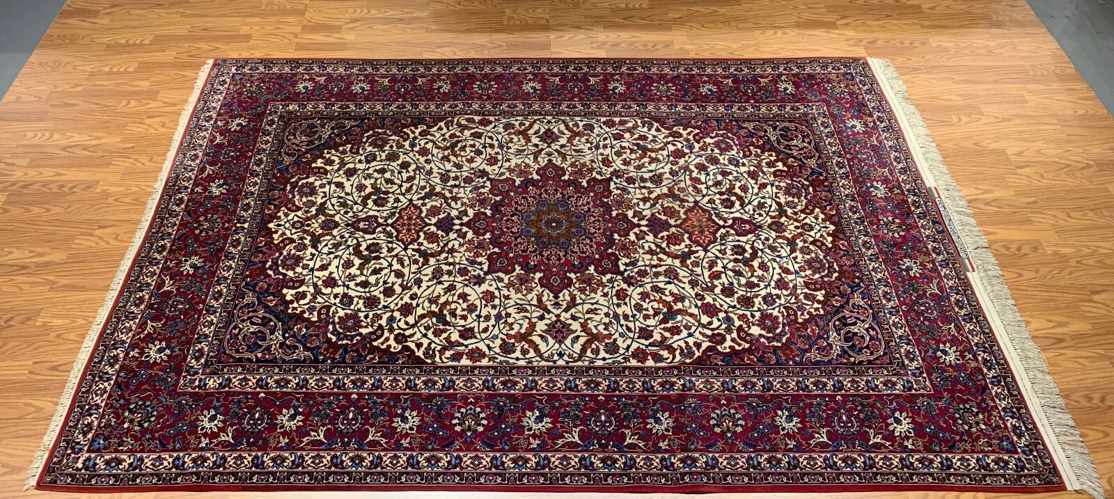 6.7 x 9.11 Hand Knotted 100% Wool & Silk Area Rug