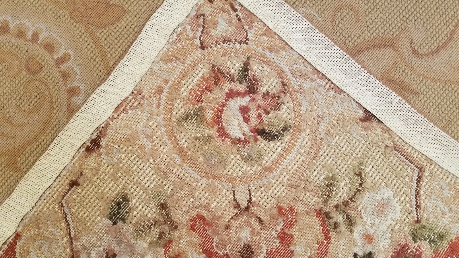 6 x 9 Hand woven French Needlepoint Portuguese Aubusson 100% wool Area rug