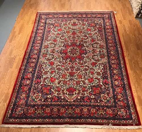 7.4 x 11.2 Vintage 100% Wool Hand Knotted Area Rug