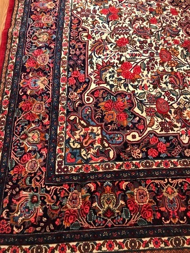7.4 x 11.2 Vintage 100% Wool Hand Knotted Area Rug