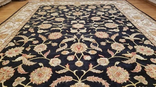 8 x 10 Indo Agra Hand spawned Wool & Silk Hand Knotted Oriental Rug