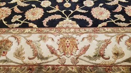 8 x 10 Indo Agra Hand spawned Wool & Silk Hand Knotted Oriental Rug